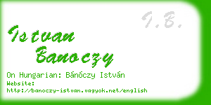 istvan banoczy business card